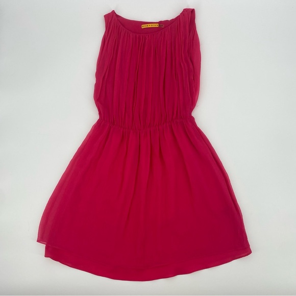 Alice + Olivia Hot Barbie Pink Mini Silk Dress - Picture 10 of 11